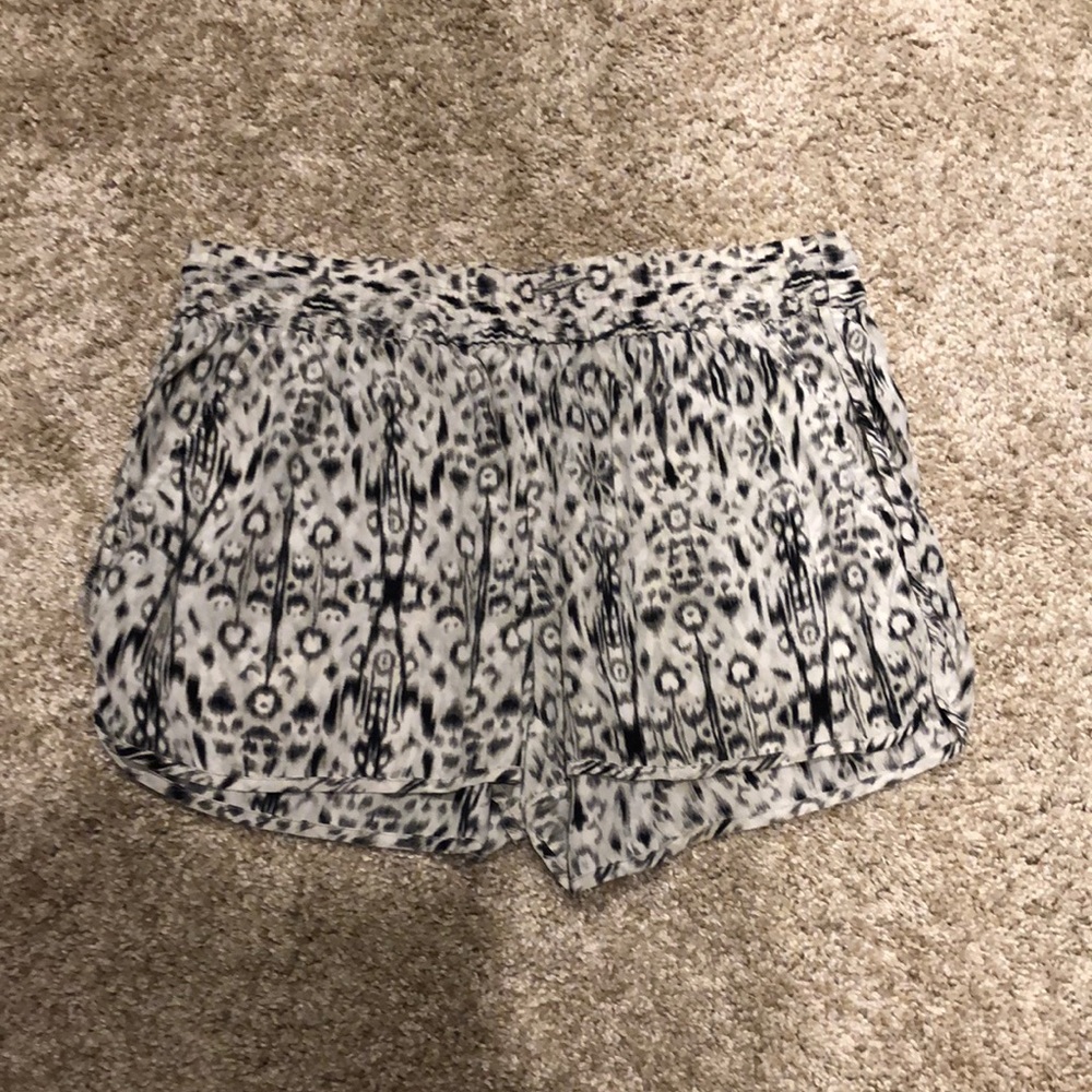 Silky Black White Shorts